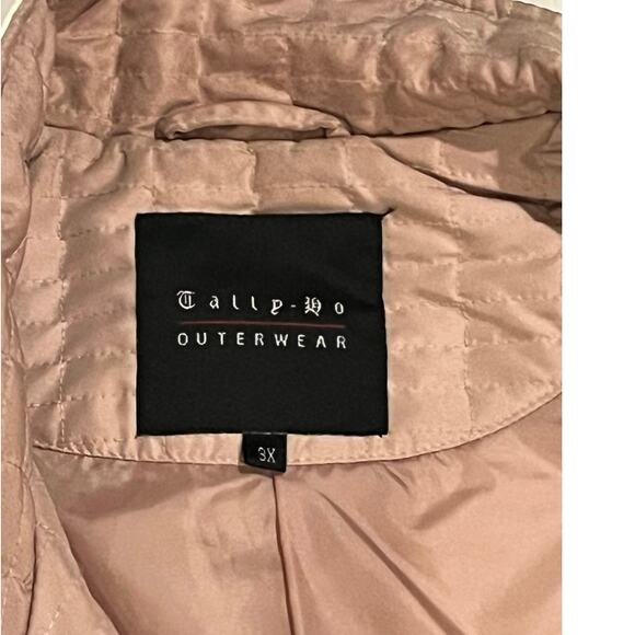 Tally Ho 3X Plus Quilted Barn Jacket Cream Tan Coat Equestrian Horse Girl Preppy - Picture 8 of 11